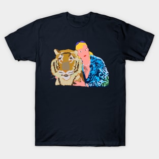 Abstract Tiger and Man T-Shirt